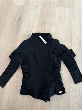 lululemon athletica Black Ruched Varsity Jacket